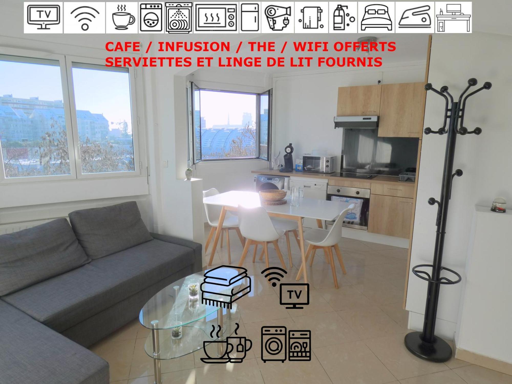 37M2 Lumineux Face Gare Sncf, Wifi Et Cafe Et The Offerts Apartment Орлеан Екстериор снимка